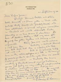 Letter from Francis R. Bacon to Rufus Jones 1924 September 21