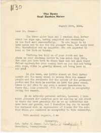 Letter from John D. Rockefeller Jr. to Rufus Jones 1924 August 23