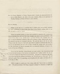 From the Yearly Meeting of Women Friends, held in London, by adjournments from the 21st of Fifth Month to the 29th of the same, inclusive, 1862 :to the Quarterly and Monthly Meetings of Women Friends in Great Britain