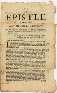 An epistle from our yearly meeting at Burlington ... 1724 ... to the quarterly and monthly meetings of Friends belonging to the said yearly-meeting
