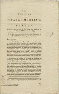 Epistle ... 1820, to the quarterly and monthly meetings of Friends, in Great Britain, Ireland, and elsewhere London : W. Phillips