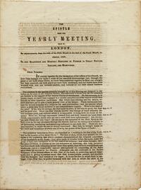 The epistle from the Yearly Meeting held in London, by adjournments, from the 24th of the Fifth Month to the 2nd of the Sixth Month, 1848. To the Quarterly and Monthly Meetings of Friends in Great Britain, Ireland, and elsewhere