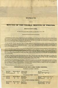 Extracts from the minutes of the Yearly Meeting of Friends, held in New York, by adjournments, from the 25th to the 30th of the Fifth Month, inclusive, 1829