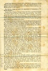 At the Yearly Meeting of Friends, held in New-York, by adjournments, from the 23rd to the 27th of the 5th Month, inclusive, 1836