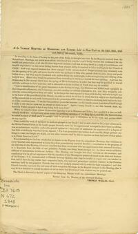At the Yearly Meeting of Ministers and Elders held in New-York on the 24th, 28th, 29th and 30th of 5th month, 1845