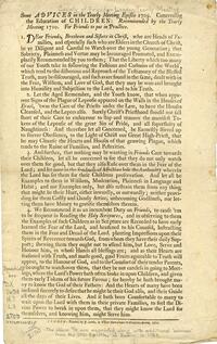 Some advices in the Yearly Meeting Epistle 1709 : Concerning the education of children: recommended by the Yearly Meeting 1710.  For Friends to put in practice.