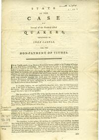 State of the case of several of the people called Quakers, imprisoned in York Castle, for the non-payment of tithes