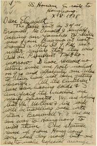 Letter from William Warder Cadbury to Elizabeth, 1925 October 8