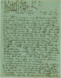 Letter from William Warder Cadbury to John Warder Cadbury, 1925 November 24