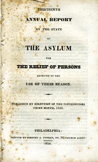 Friends Hospital Annual Report, 1830