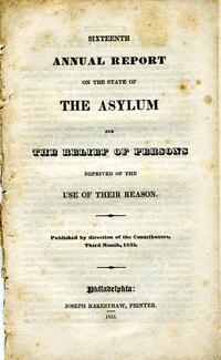 Friends Hospital Annual Report, 1833