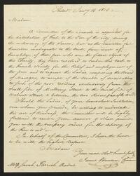 James Vanuxem letter to Sarah Parrish