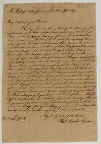 Assembly's Message to the Governor of Pennsylvania on Indian affairs, March 24, 1758