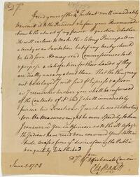 Pemberton's Letter from Charles Read, June 5, 1758