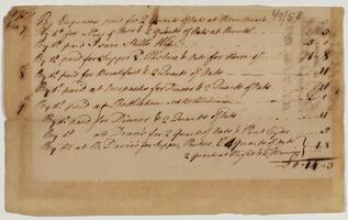 Bills and Receipts, June 9, 1758