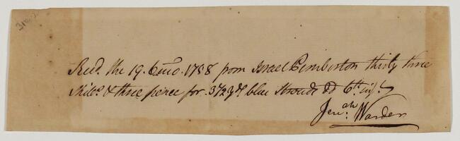 Bills and Receipts, June 19, 1758