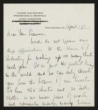 Marion B. Wood letter to Bertha S. Cranmer