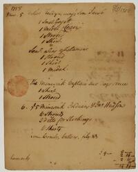 Bills and Receipts, August 5, 1758