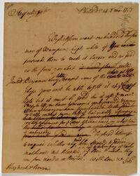 Israel Pemberton's letter to Haydock & Bowne, August 14, 1758