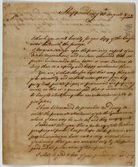 General Forbes' letter to Israel Pemberton, August 18, 1758