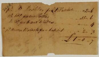 Bills and Receipts, September 5, 1758