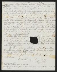 Mary Kite letter to William Kite