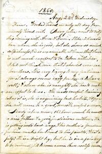 Julia Wilbur diary, August 1860 to March 1861