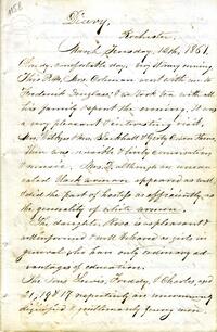 Julia Wilbur diary, March to September 1861