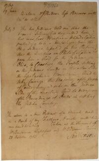 Minutes of Conrad  Weiser, June 19, 1759