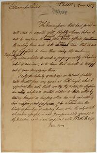 Israel Pemberton's letter to General Stanwix, July 9, 1759