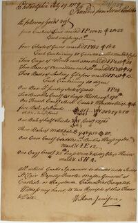 Bills and Receipts, July 19, 1759