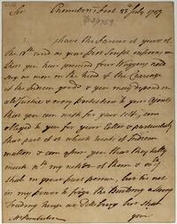 General Stanwix's letter to Israel Pemberton, July 23, 1759