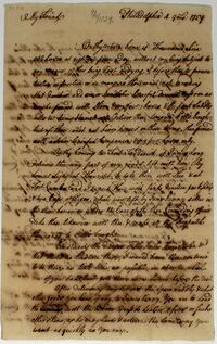 Israel Pemberton's letter to John Mickle Junior, September 4, 1759