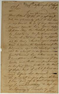 Colonel Hugh Mercer's letter to Israel Pemberton, September 7, 1759