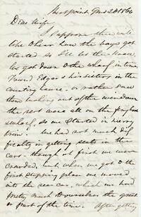 1866 September 20, Westpoint, to Wife