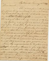 1814 January 31, Baltimore, to Uncle, Philadelphia