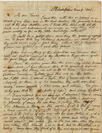 1805 August 9, Philadelphia, to Francis, Weston