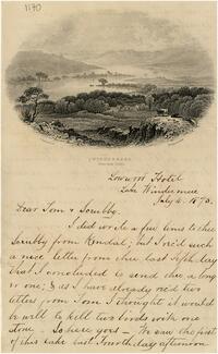 1875 July 4, Lake Windermere, to Tom & Scrubby