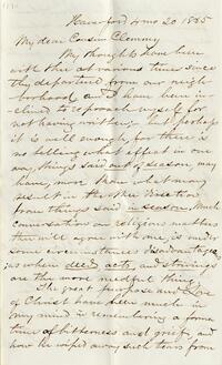 1865 April 20, Haverford, to Clemmy