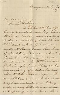 1873 January 27, Connymede, to Sarah Walker