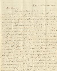 1852 August 30, Philadelphia, to Clemmy, Dimock