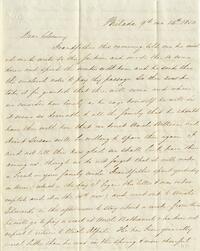 1852 September 14, Philadelphia, to Clemmy