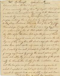 1813 September 13, East Marlborough, to William D Cope, Philadelphia