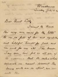 1911 July 16, Woodbourne, to Aunt Lilly