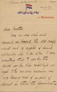 1905 June 17, S.S. Minnehaha, to Mother