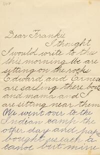 1889 August 5, Magnolia, to Frankie