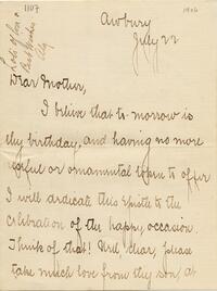 1906 July 22, Awbury, to Mother