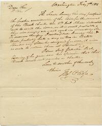 1811 February 7, Washington, to son H Cope