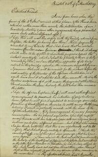 Letter from Richard Reynolds to William Allen