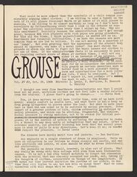 Grouse, October 28, 1960, volume 5 number 2